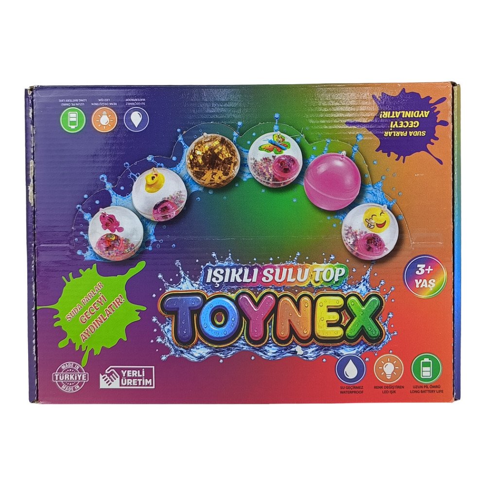 Toynex Işıklı Sulu Stres Topu 12 Adet