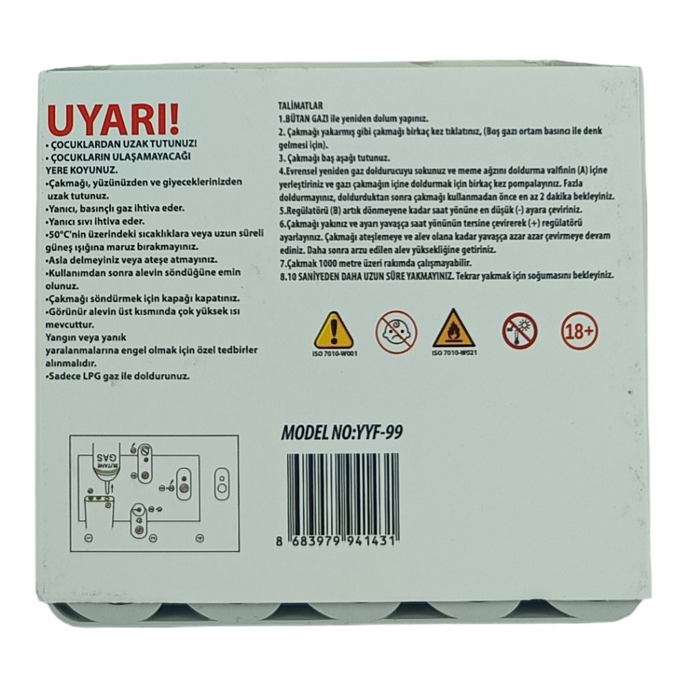 Denvorjet YYF-99 Işıklı Renkli Jet Çakmak 25'li