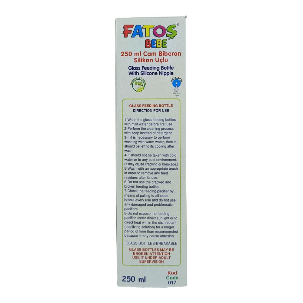 Fatoş Cam Biberon 250 ml