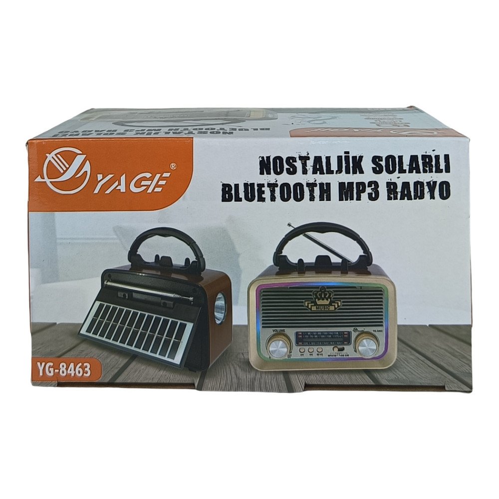 Yage YG-8463 Nostaljik Solar Bluetooth MP3 Radyo