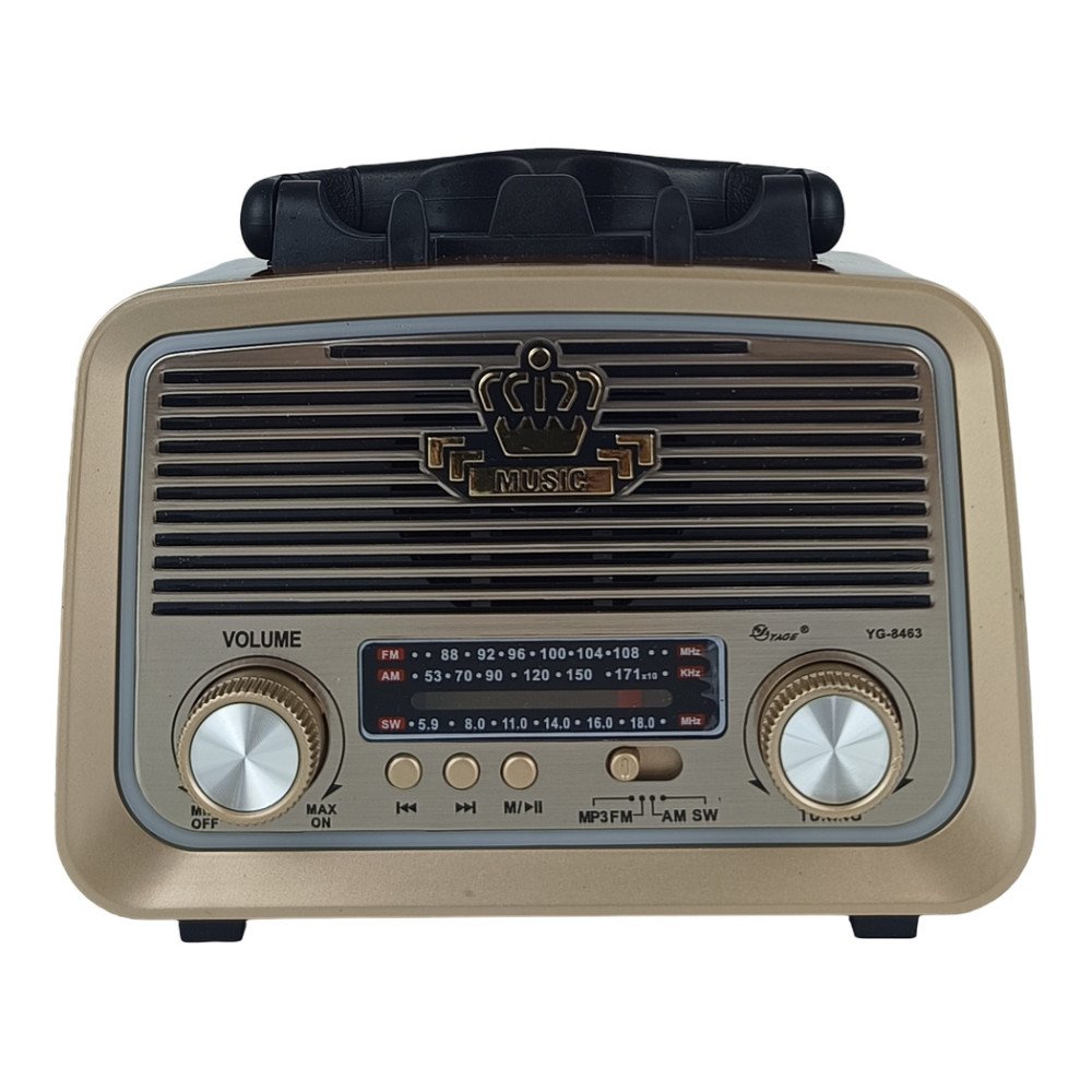Yage YG-8463 Nostaljik Solar Bluetooth MP3 Radyo