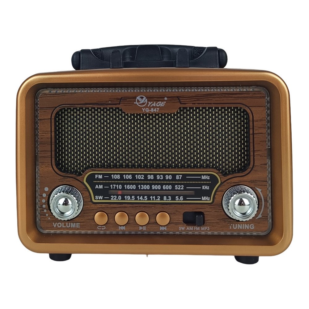 Yage YG-847 Nostaljik Solar Bluetooth MP3 Radyo