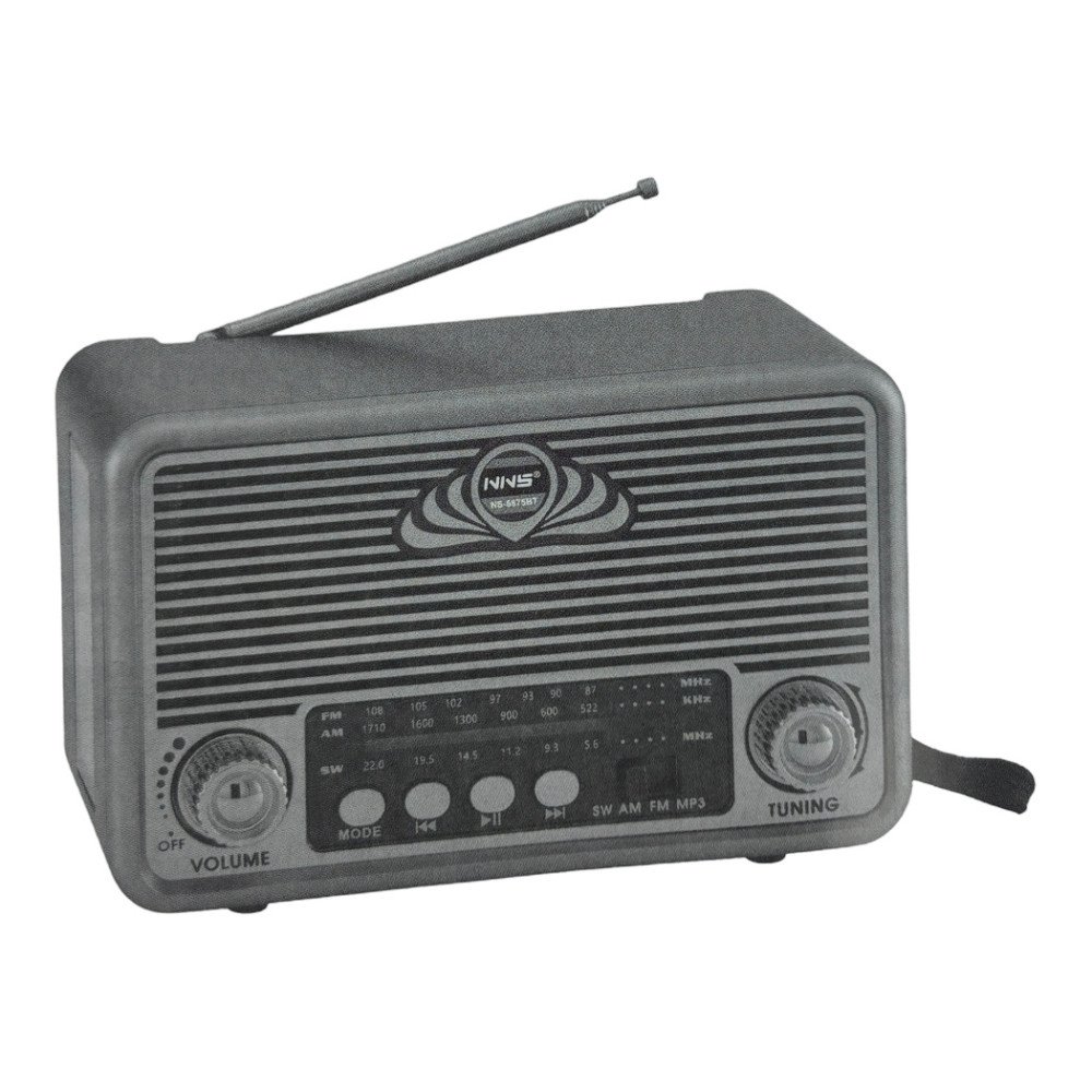 NNS NS-6675BT Fenerli Şarjlı Nostaljik Bluetooth Radyo