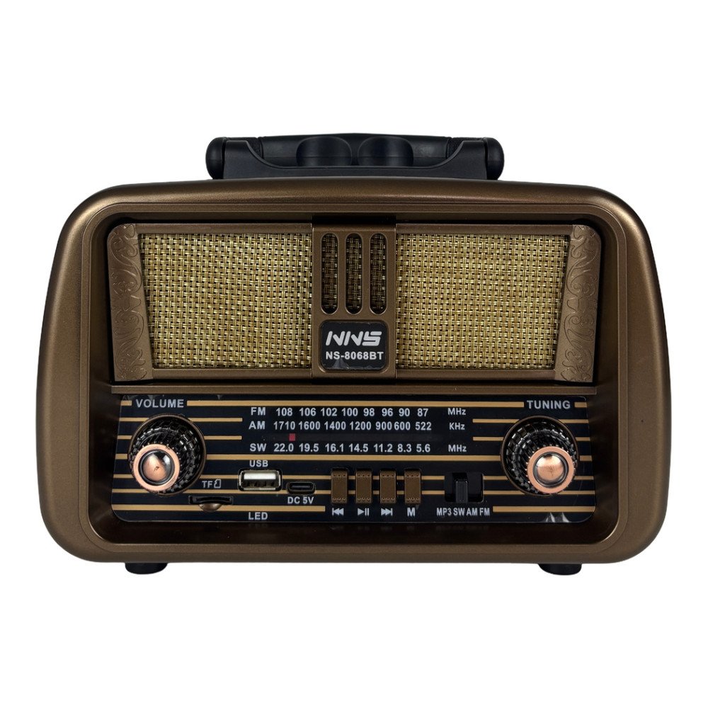 NNS NS-8068BT Şarjlı Nostaljik Bluetooth Radyo, TWS ve MP3 Çalar