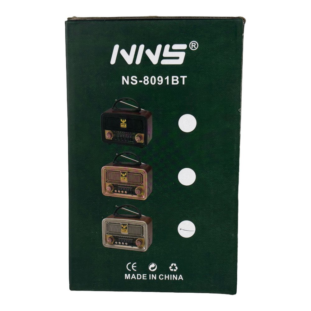 NNS NS-8091BT Nostaljik Bluetooth Radyo ve MP3 Müzik Kutusu