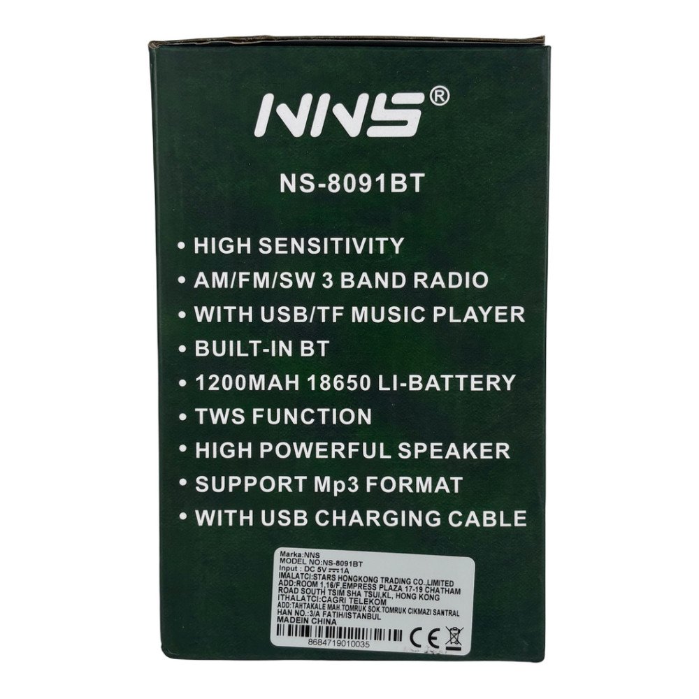 NNS NS-8091BT Nostaljik Bluetooth Radyo ve MP3 Müzik Kutusu