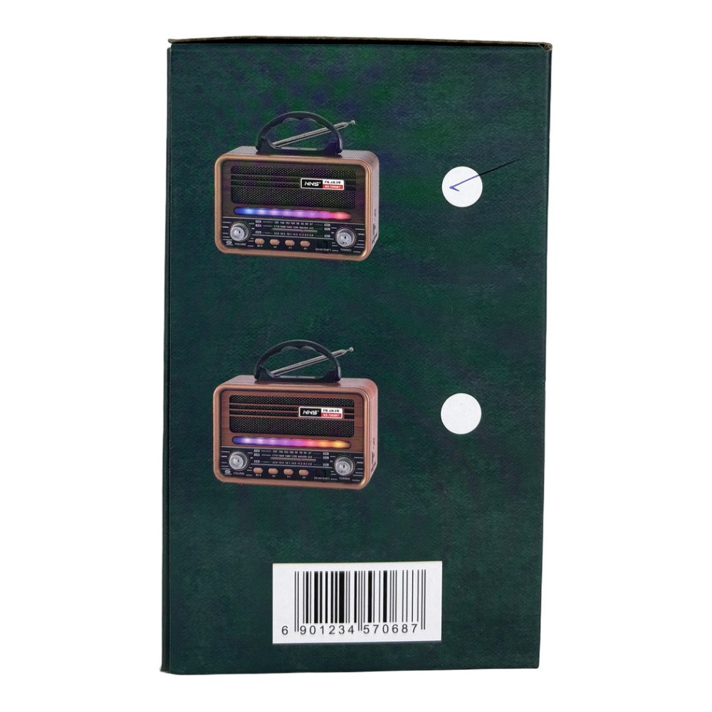 NNS NS-7068BT USB Destekli Şarjlı Nostaljik Bluetooth Radyo