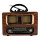 NNS NS-6635BT Büyük Boy Ahşap Retro Bluetooth Hoparlörlü Şarjlı FM/AM Radyo