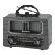 NNS NS-6635BT Büyük Boy Ahşap Retro Bluetooth Hoparlörlü Şarjlı FM/AM Radyo