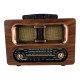 NNS NS-6635BT Büyük Boy Ahşap Retro Bluetooth Hoparlörlü Şarjlı FM/AM Radyo