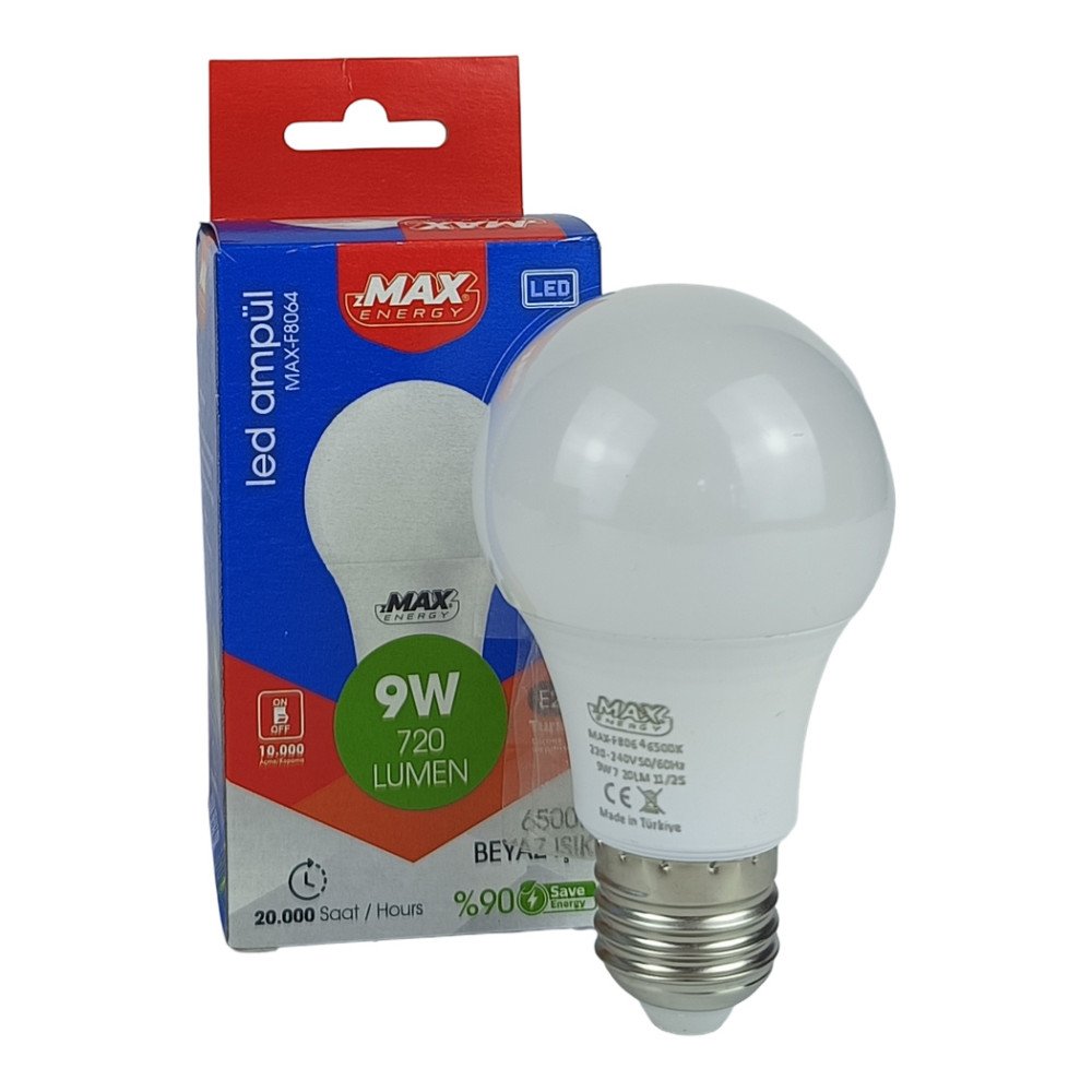 Max 9W 720 Lümen LED Ampul 10 Adet