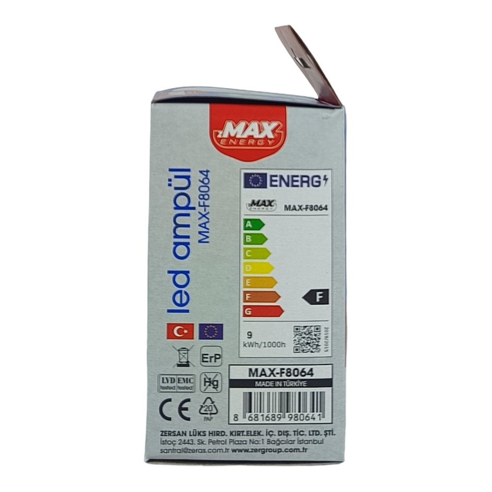 Max 9W 720 Lümen LED Ampul 10 Adet