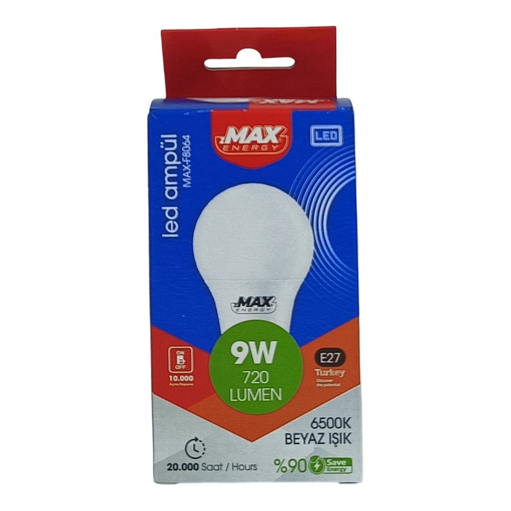 Max 9W 720 Lümen LED Ampul 10 Adet