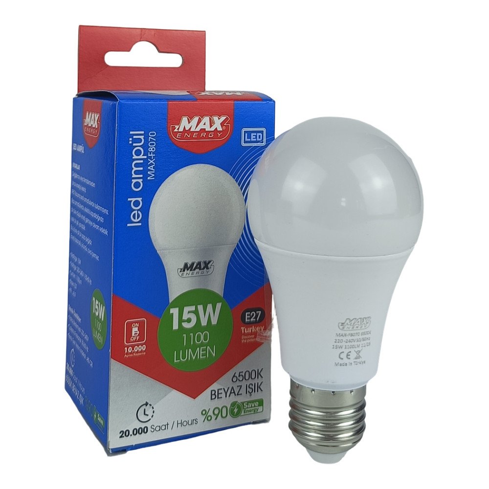Max 15W 1100 Lümen LED Ampul 10 Adet