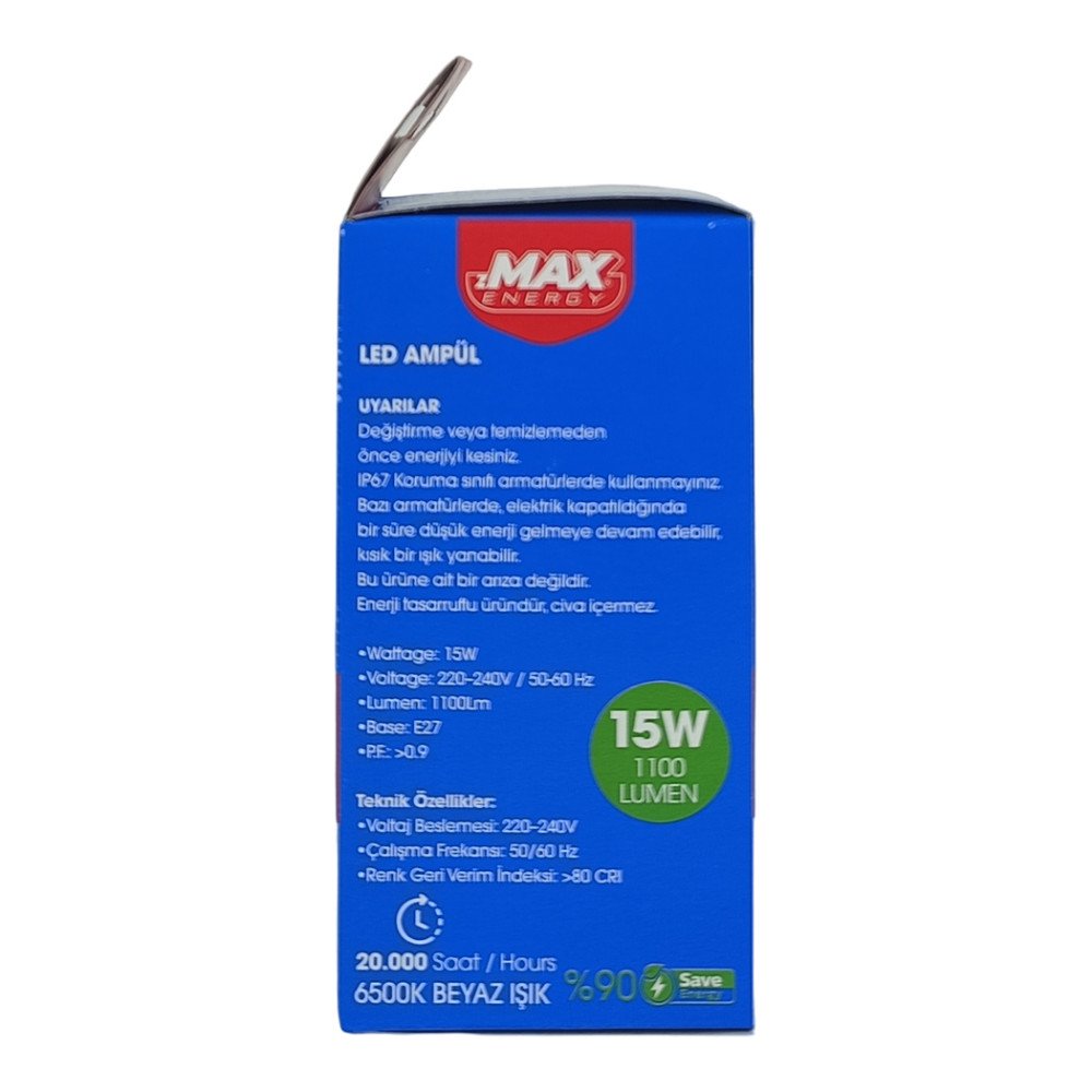 Max 15W 1100 Lümen LED Ampul 10 Adet