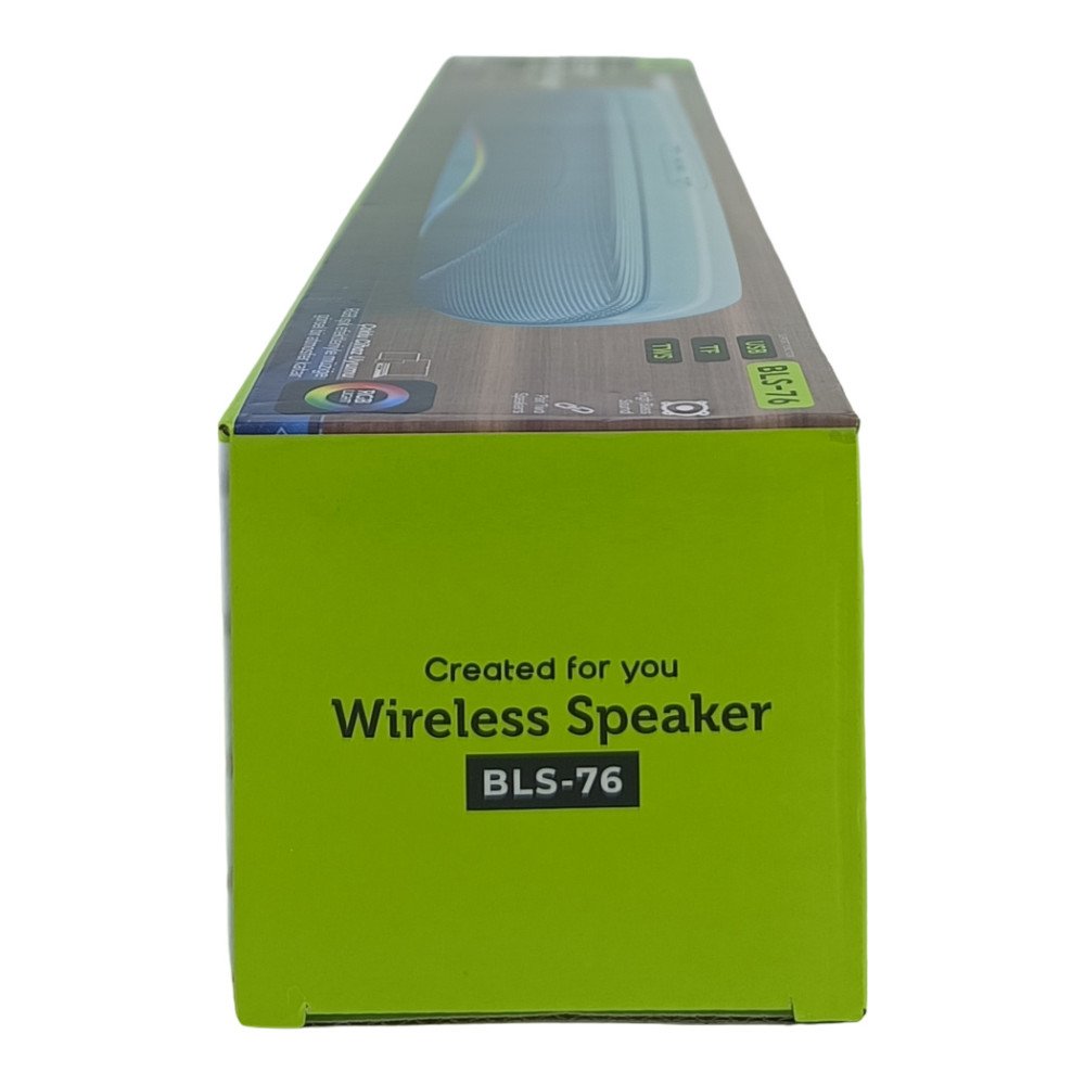 BLS-76 Bluetooth Soundbar Hoparlör 13W RGB Işıklı TWS Stereo USB/TF Destekli Kablosuz Speaker