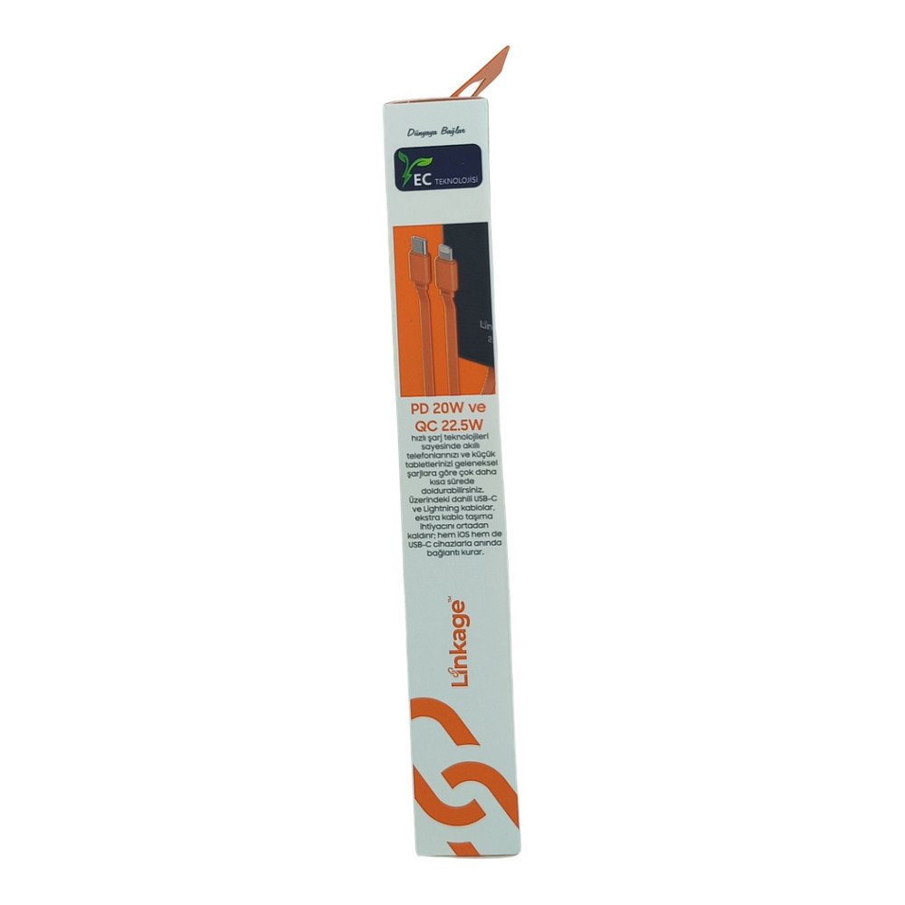 Linkage LKP-64 10000 mAh 22.5W Type-C ve Lightning Kablolu Powerbank LCD Gösterge