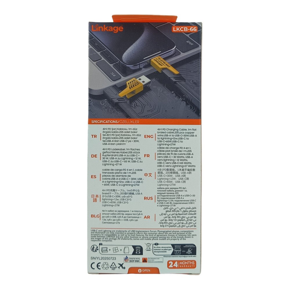 Linkage LKCB-66 4 in 1 Kumaş Kablo