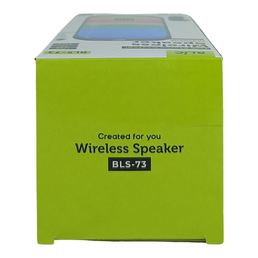 BLS-73 RGB Işıklı Bluetooth Hoparlör 12W TWS Stereo USB/TF Destekli Kablosuz Speaker