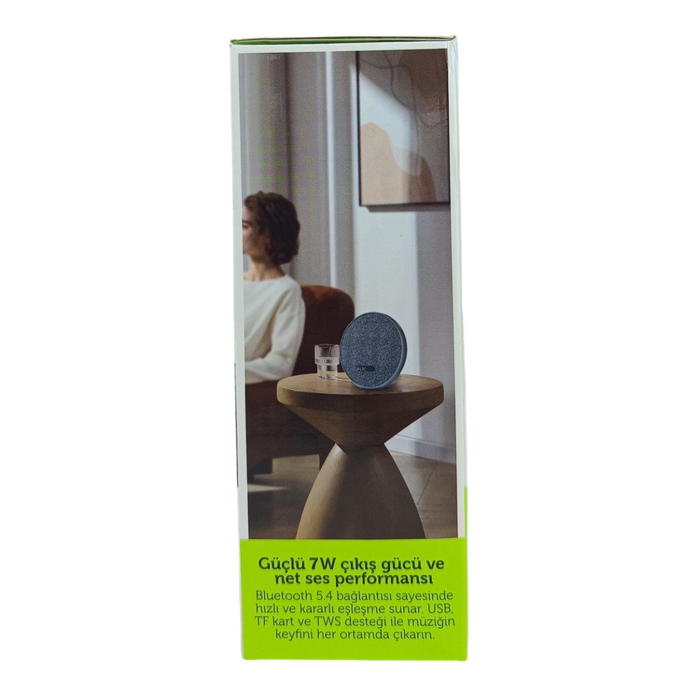 BLS-68 Bluetooth Hoparlör 7W Kumaş Kaplı TWS Stereo USB/TF Destekli Kablosuz Speaker