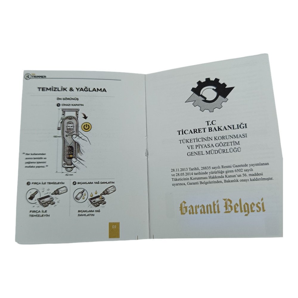 Mr. Trimmer MR-7900 Detailer Şarj Göstergeli 6 Kademeli 8000 RPM 1800 mAh Saç Sakal Erkek Bakım Tıraş Makinesi