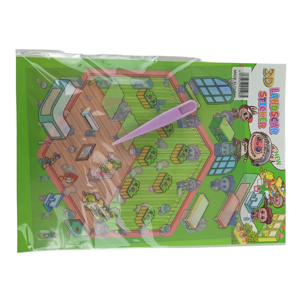 OLG-TAX60 Kartela 3D Labubu Sticker 24 Adet