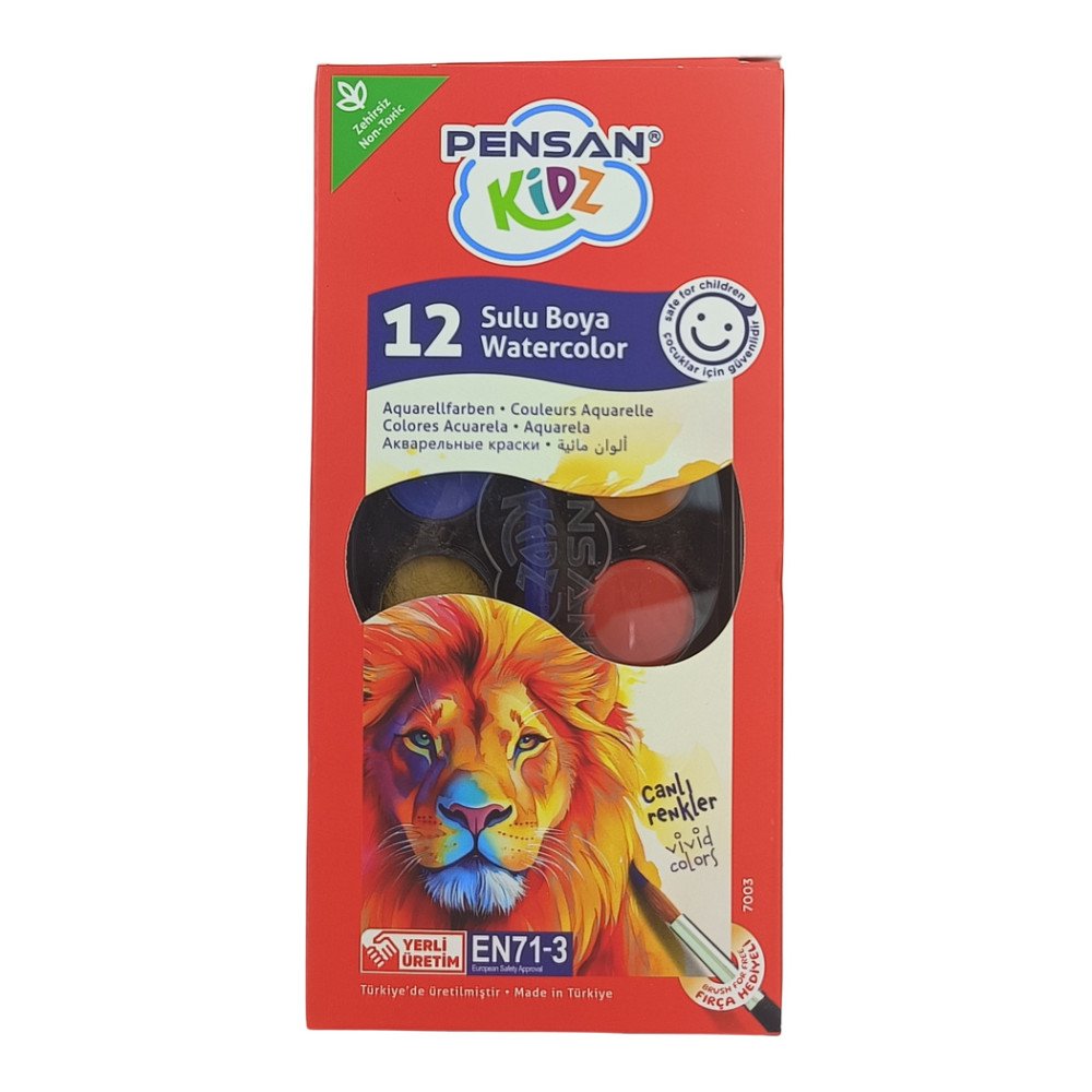 Pensan Kidz Sulu Boya 12 Renk
