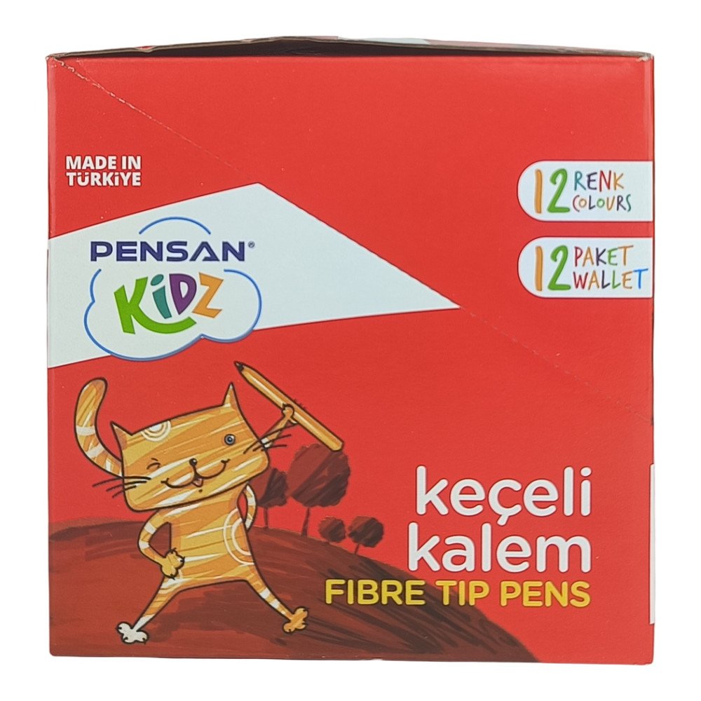 Pensan Kidz Keçeli Kalem 12 Renk Set 12 Paket