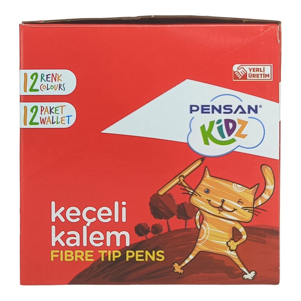 Pensan Kidz Keçeli Kalem 12 Renk Set 12 Paket