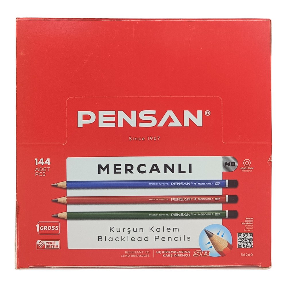 Pensan Mercanlı Kurşun Kalem 12 Adet