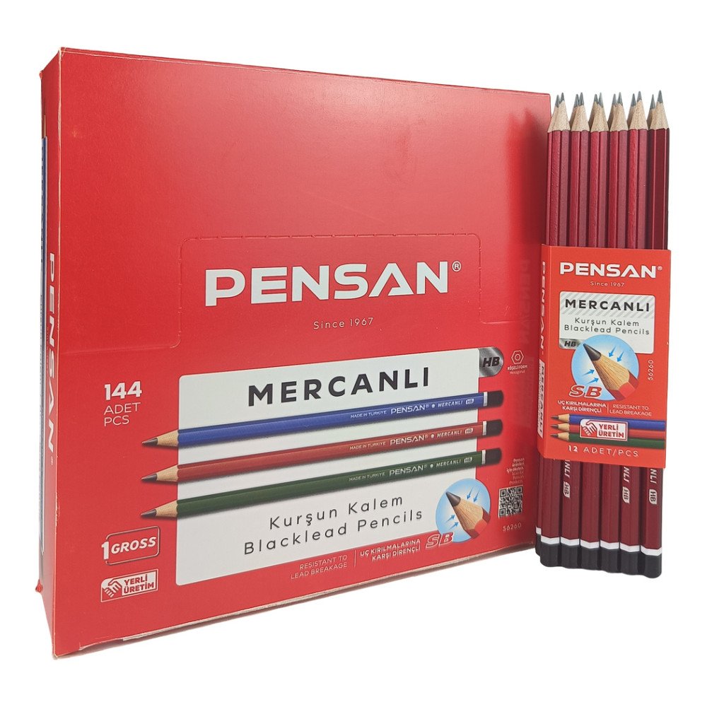 Pensan Mercanlı Kurşun Kalem 12 Adet