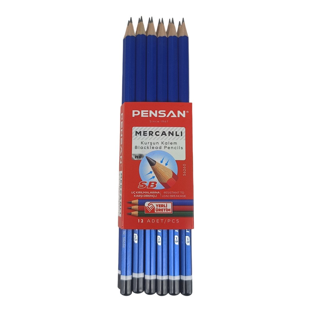 Pensan Mercanlı Kurşun Kalem 12 Adet