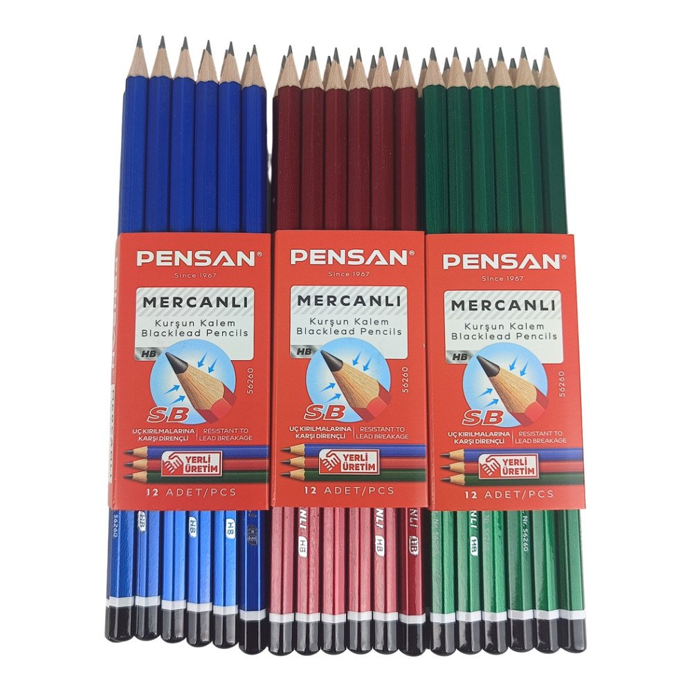 Pensan Mercanlı Kurşun Kalem 12 Adet