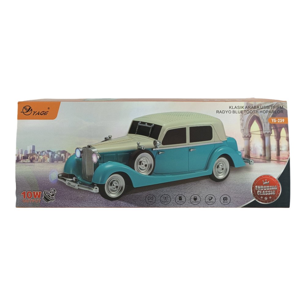 Yage Klasik Araba Tasarımlı Nostaljik Bluetooth Hoparlör ve Radyo YG-239