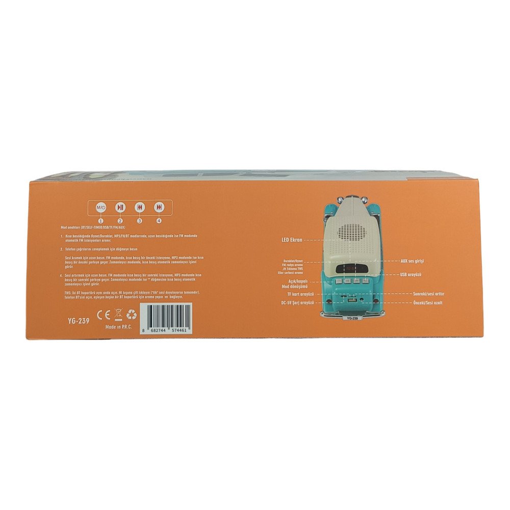Yage Klasik Araba Tasarımlı Nostaljik Bluetooth Hoparlör ve Radyo YG-239