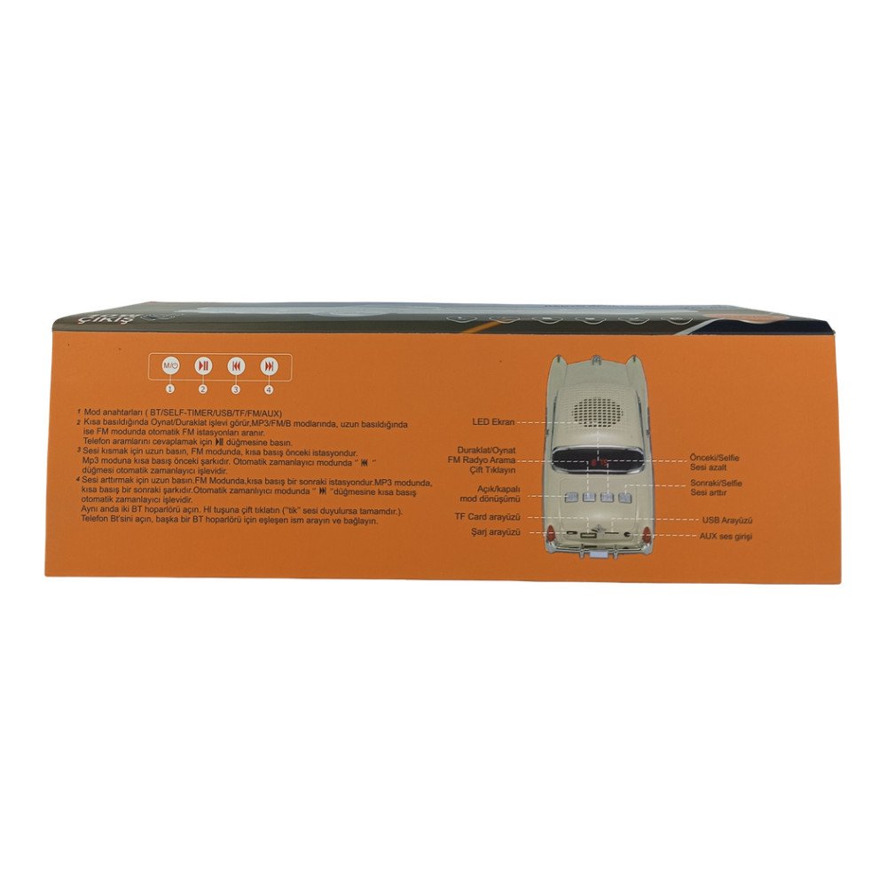 Yage Klasik Araba Tasarımlı Nostaljik Bluetooth Hoparlör ve Radyo YG-892