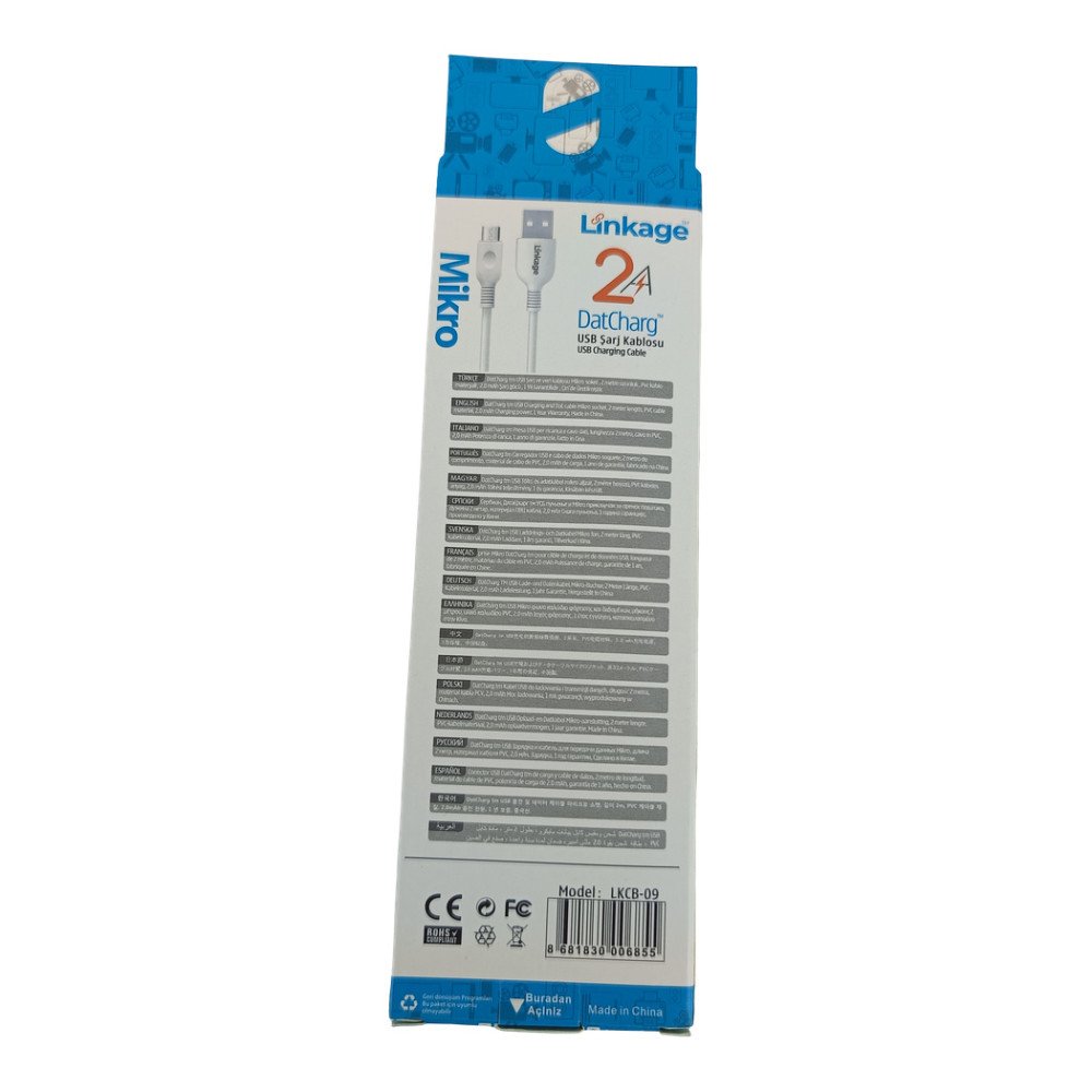 Linkage Mikro 2A 2 m Şarj Kablosu LKCB-09