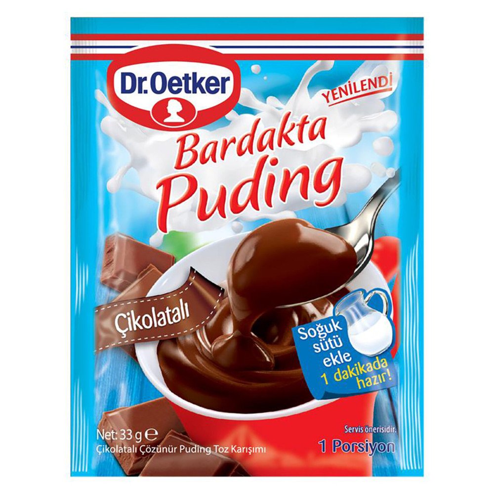 Dr.Oetker Bardak Puding Çikolatalı 33 g x 12 Adet