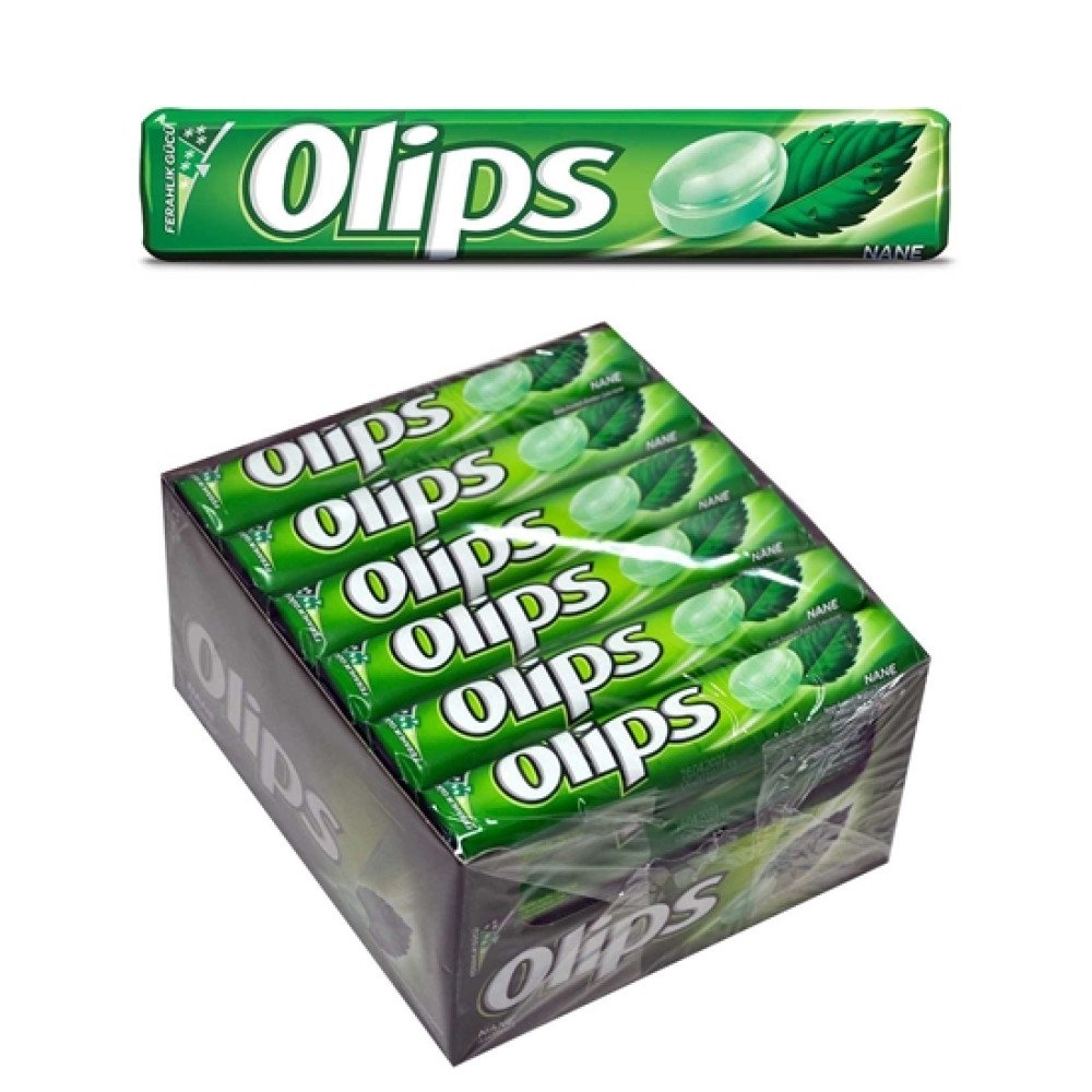 Olips Şekerleme 28 Gr X 24Lü Paket Yeşil Nane Aromalı