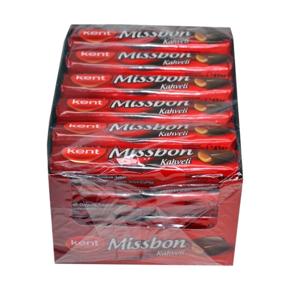 Missbon Kahve Aromalı Dolgulu Bonbon Şeker 24Lü Paket