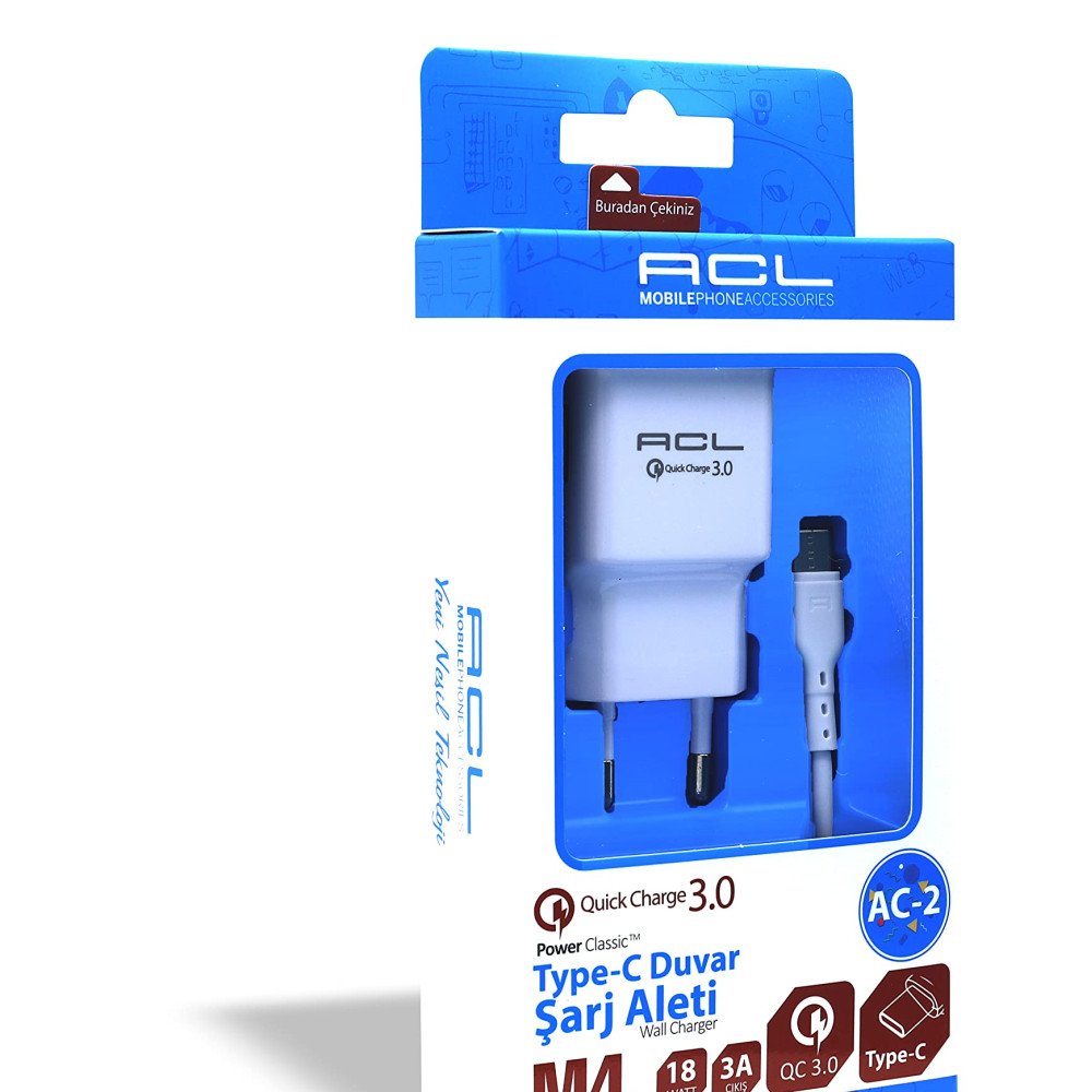 ACL M4 HIZLI ŞARJ SET TYPE-C 18W 3.1A LKC-30