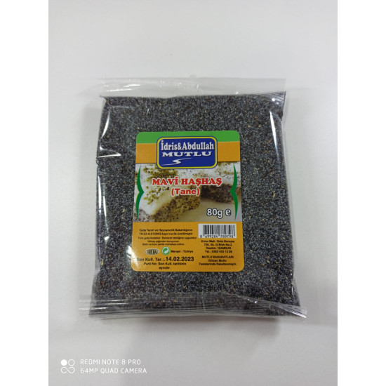 Mutlu Baharat Mavi Haşhaş 80Gr X 20 Paket