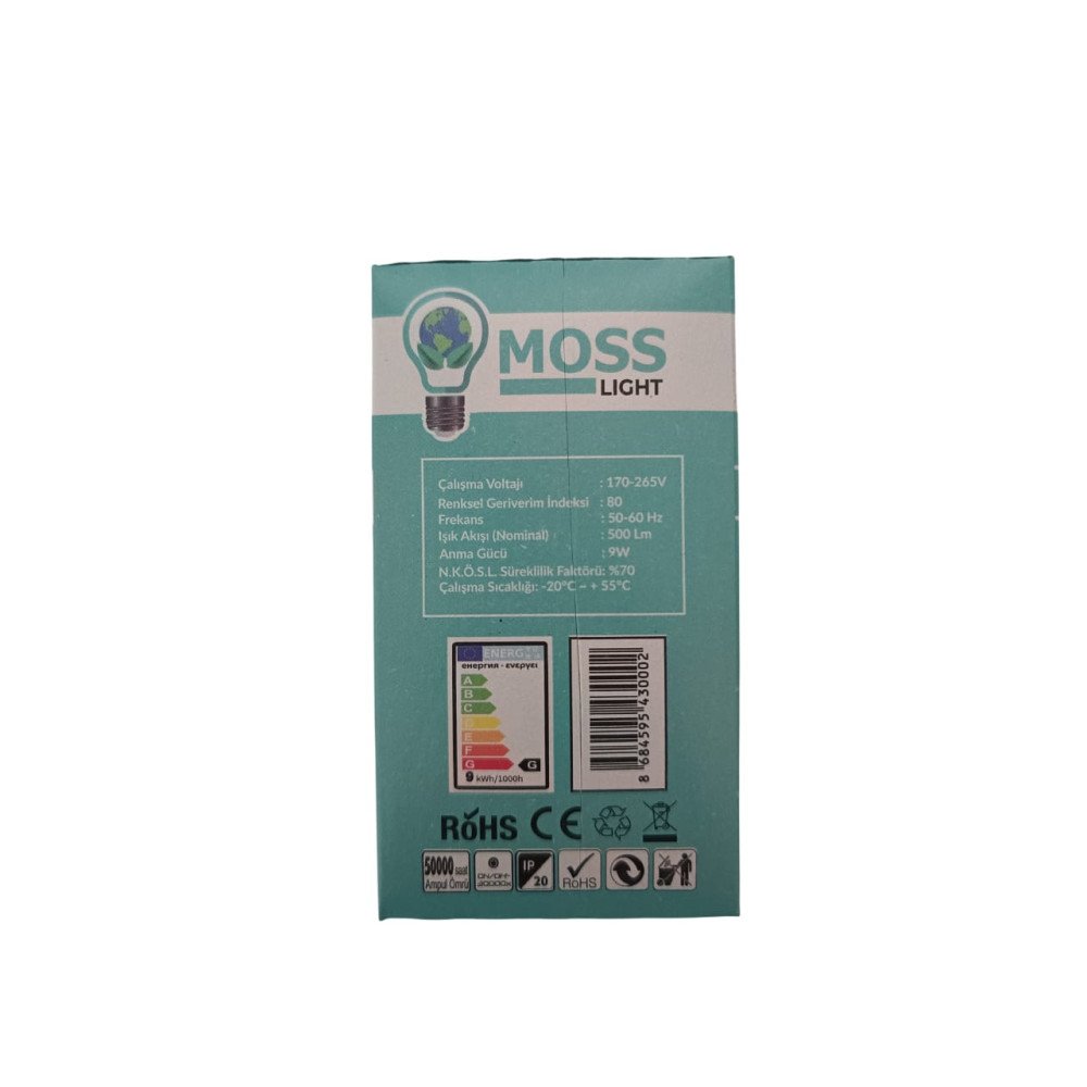 MOSS LED AMPUL 9W 500Lm X 10 ADET