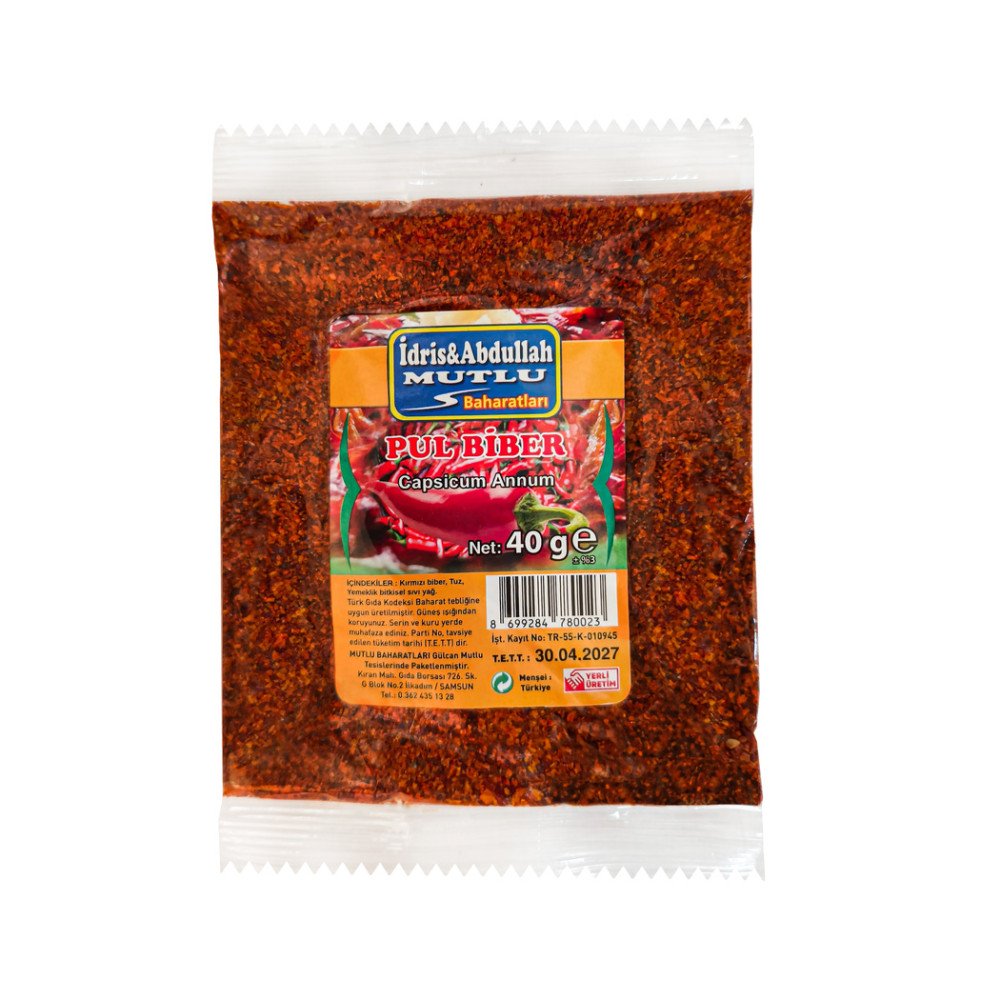 Mutlu Baharat Acı Pul Biber 40Gr X 20 Paket