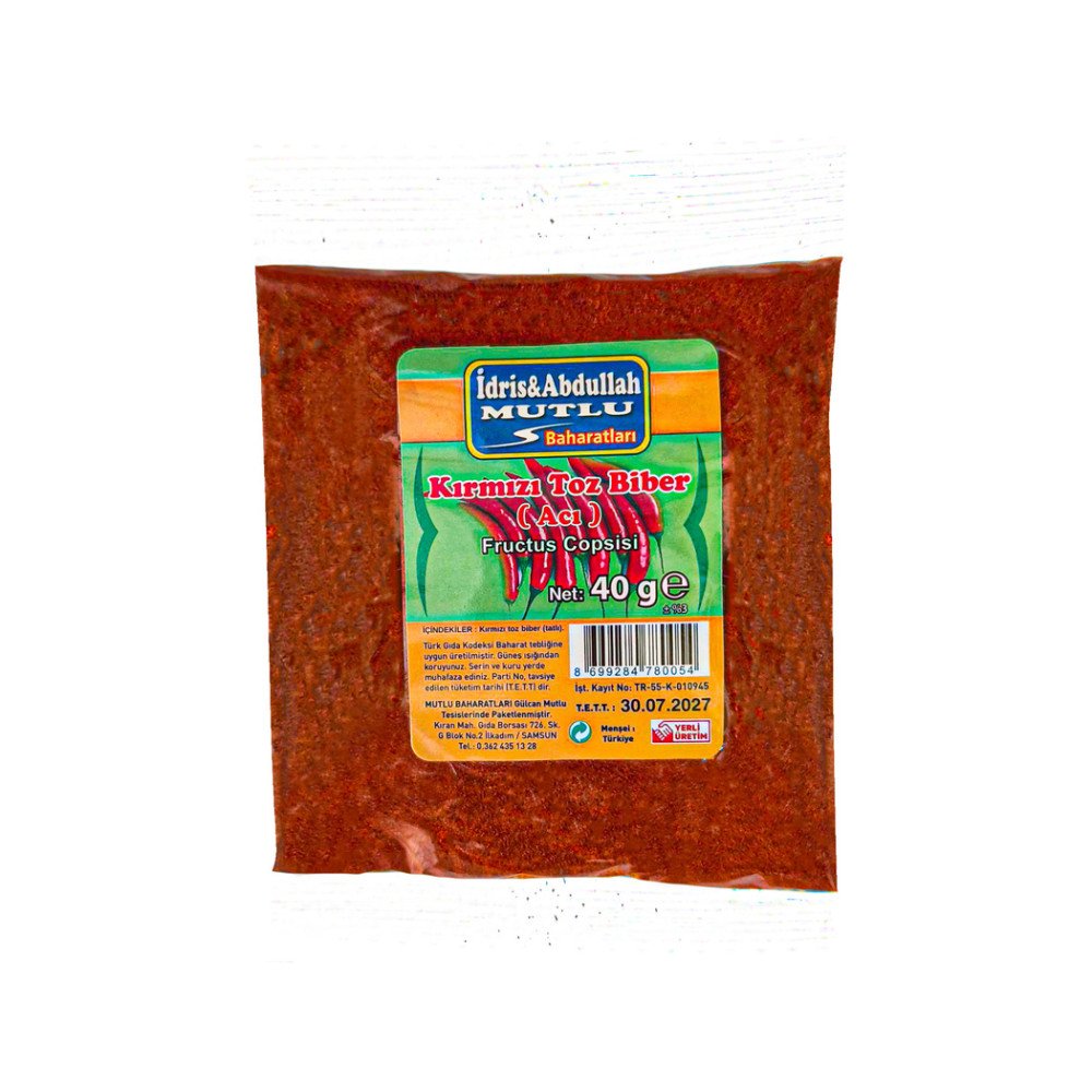 Mutlu Baharat Acı Toz Biber 40Gr X 20 Paket