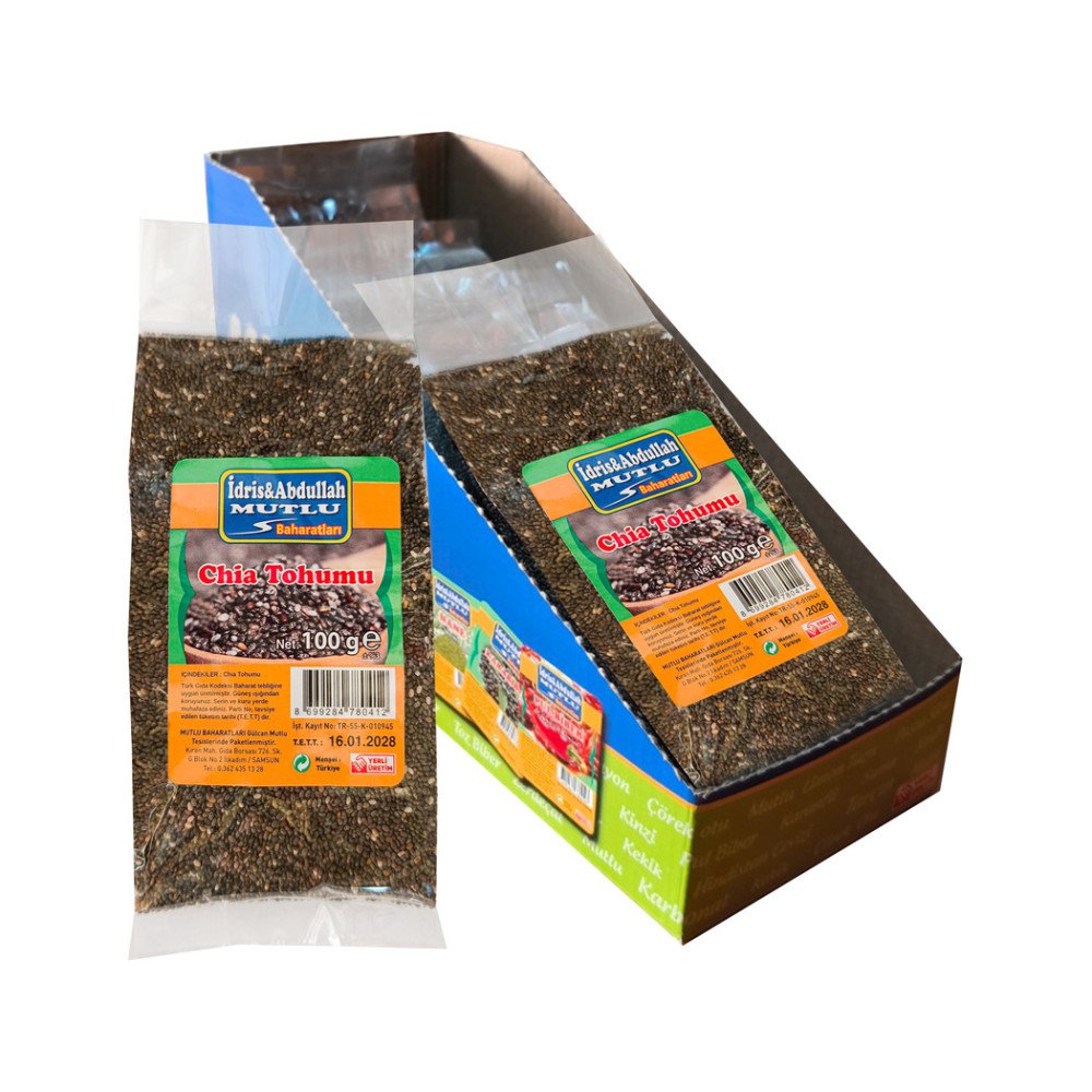 Mutlu Baharat Chia Tohumu Kutulu 100Gr x 10 Paket