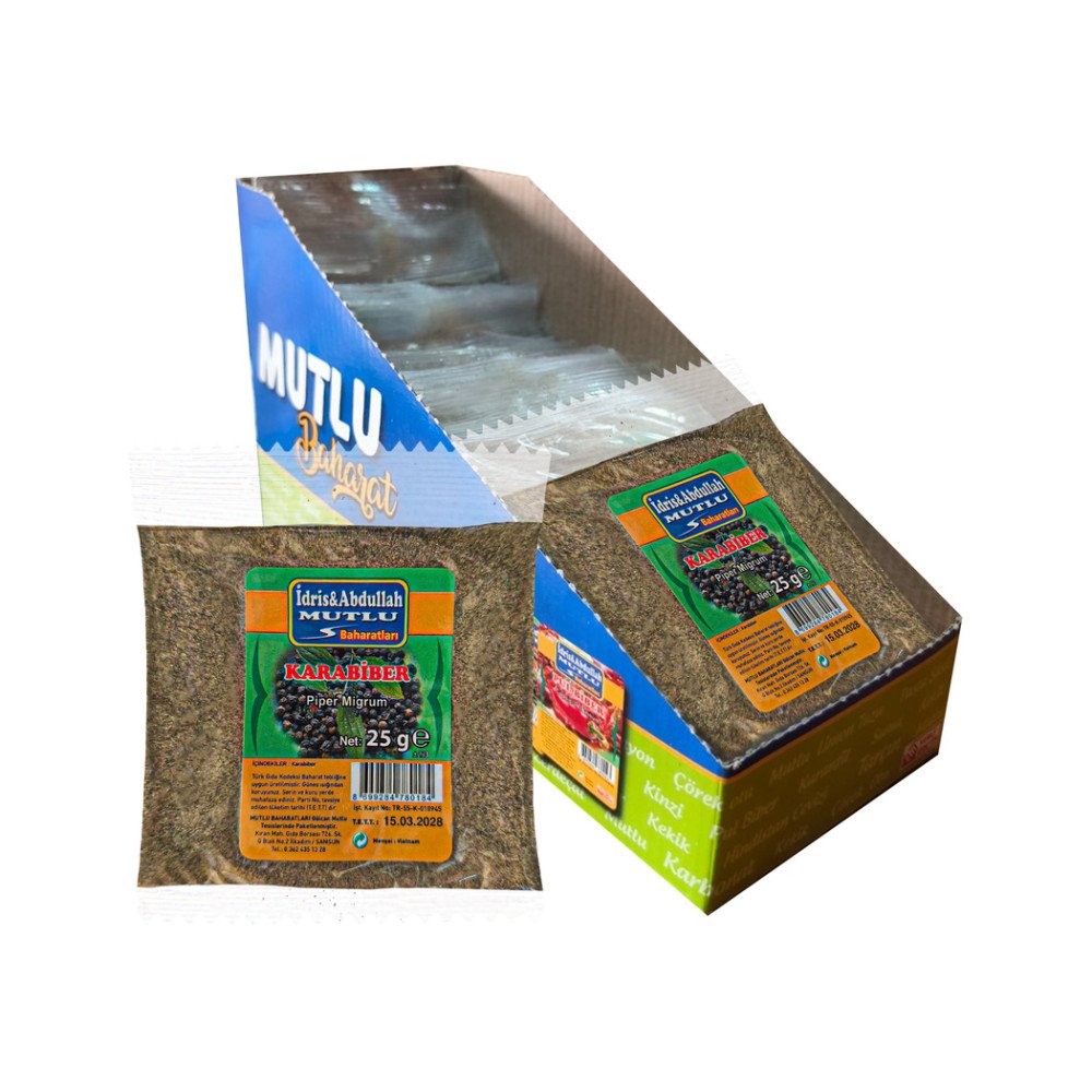 Mutlu Baharat Karabiber Kutulu 25Gr X 20 Paket