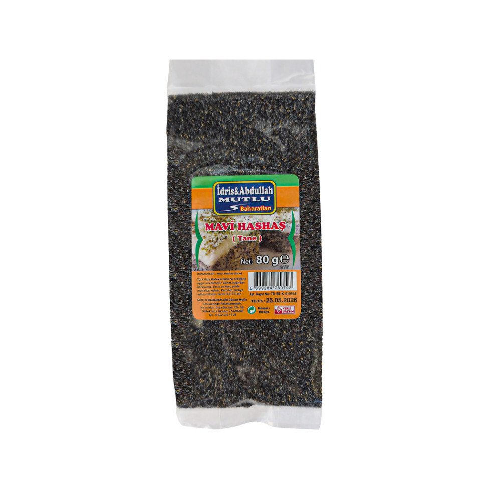 Mutlu Baharat Mavi Haşhaş 80Gr X 20 Paket