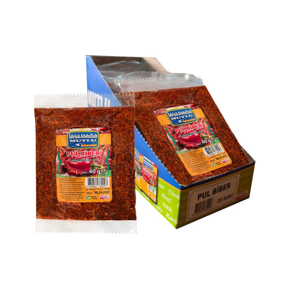 Mutlu Baharat Pulbiber Kutulu 40Gr X 20 Paket