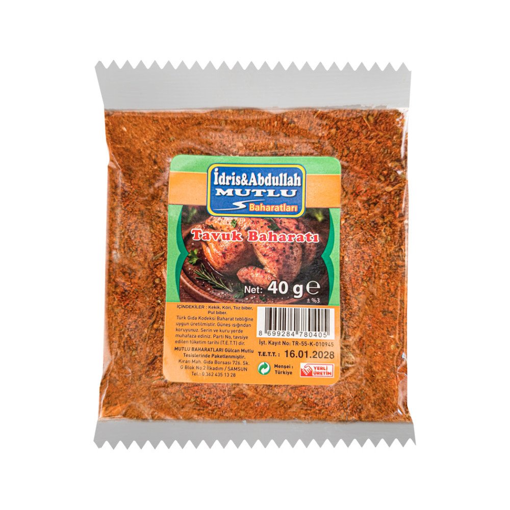 Mutlu Baharat Tavuk Baharatı 40Gr X 20 Paket